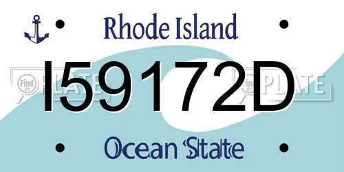 I59172D Rhode Island License Plate