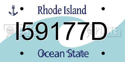 I59177D Rhode Island License Plate