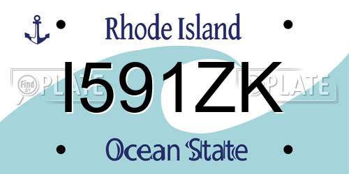 I591ZK Rhode Island License Plate
