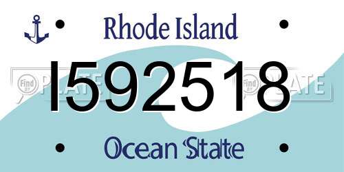 I592518 Rhode Island License Plate
