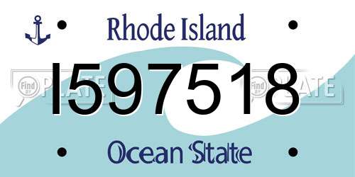 I597518 Rhode Island License Plate