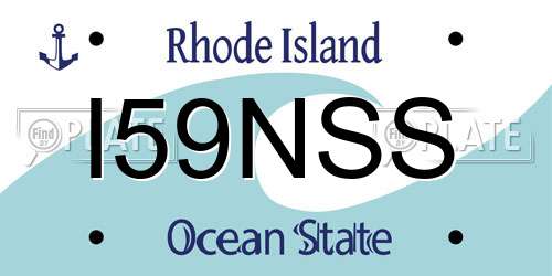 I59NSS Rhode Island License Plate