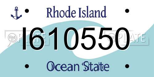 I610550 Rhode Island License Plate