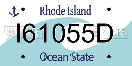 I61055D Rhode Island License Plate