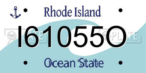I61055O Rhode Island License Plate