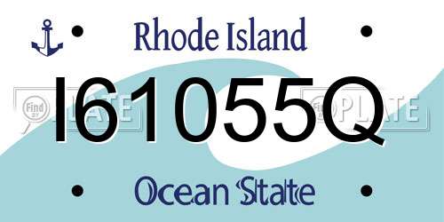 I61055Q Rhode Island License Plate