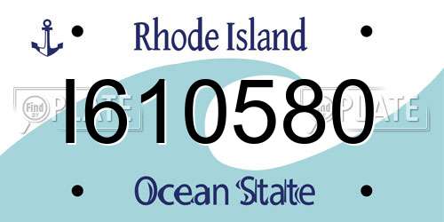 I610580 Rhode Island License Plate