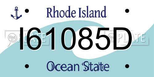 I61085D Rhode Island License Plate