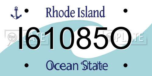 I61085O Rhode Island License Plate