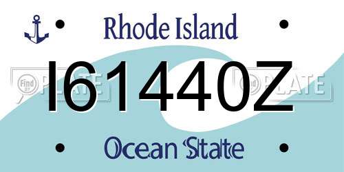 I61440Z Rhode Island License Plate