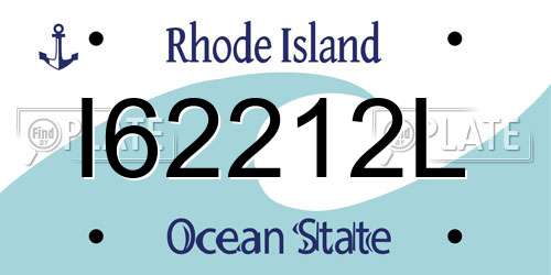 I62212L Rhode Island License Plate