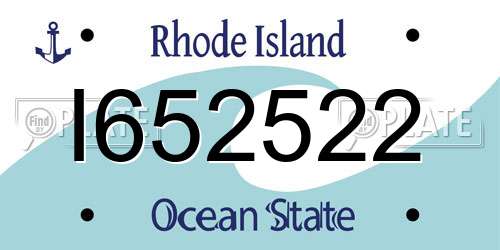 I652522 Rhode Island License Plate