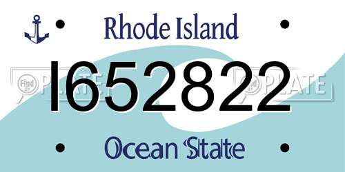 I652822 Rhode Island License Plate
