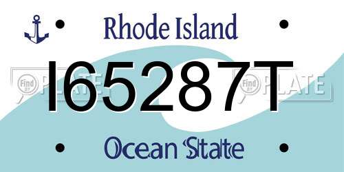 I65287T Rhode Island License Plate