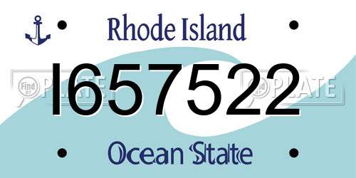I657522 Rhode Island License Plate