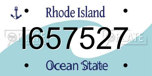 I657527 Rhode Island License Plate