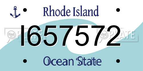 I657572 Rhode Island License Plate