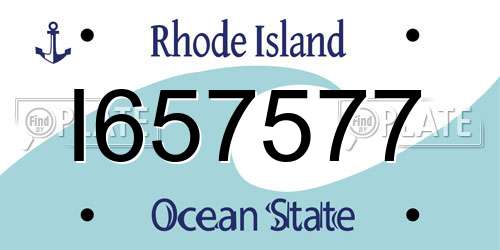 I657577 Rhode Island License Plate