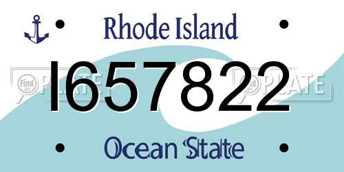 I657822 Rhode Island License Plate