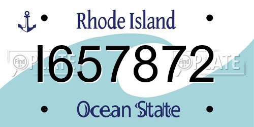 I657872 Rhode Island License Plate