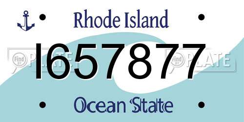 I657877 Rhode Island License Plate