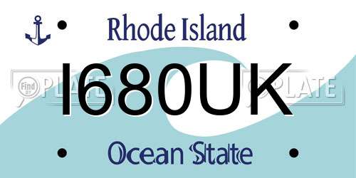 I680UK Rhode Island License Plate