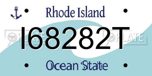 I68282T Rhode Island License Plate