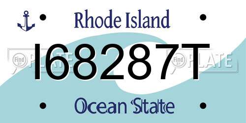 I68287T Rhode Island License Plate