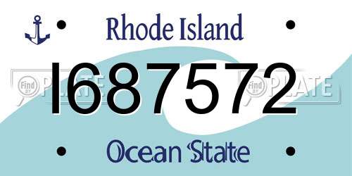 I687572 Rhode Island License Plate