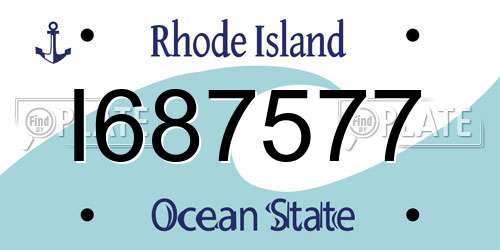 I687577 Rhode Island License Plate
