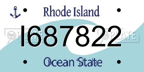 I687822 Rhode Island License Plate