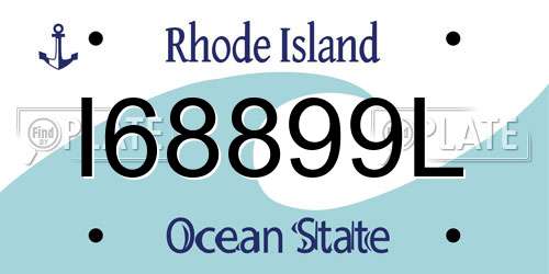I68899L Rhode Island License Plate