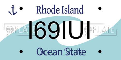 I69IUI Rhode Island License Plate
