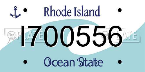 I700556 Rhode Island License Plate