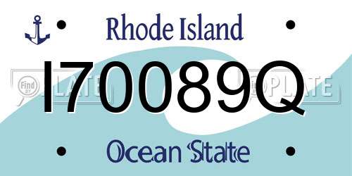 I70089Q Rhode Island License Plate