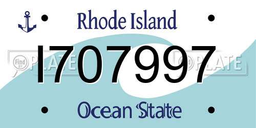 I707997 Rhode Island License Plate