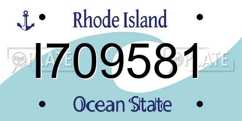 I709581 Rhode Island License Plate