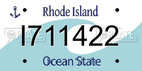 I711422 Rhode Island License Plate
