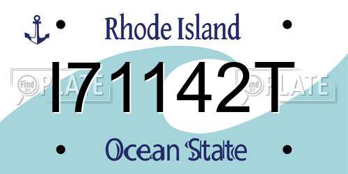 I71142T Rhode Island License Plate