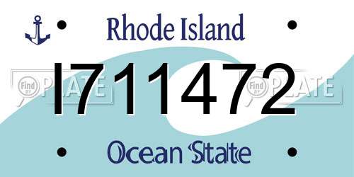 I711472 Rhode Island License Plate