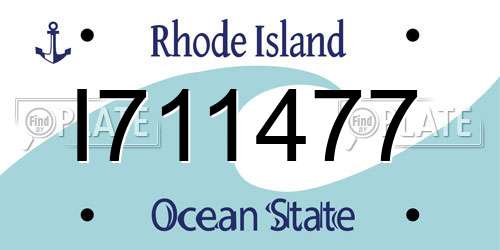 I711477 Rhode Island License Plate