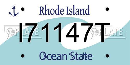 I71147T Rhode Island License Plate