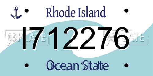 I712276 Rhode Island License Plate