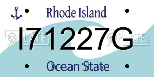 I71227G Rhode Island License Plate