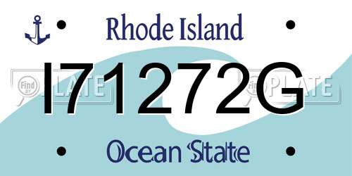 I71272G Rhode Island License Plate