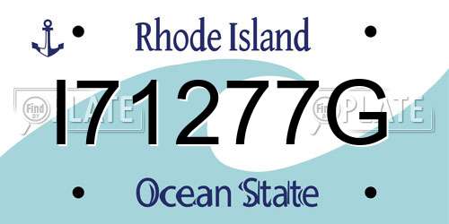 I71277G Rhode Island License Plate