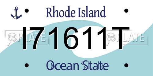 I71611T Rhode Island License Plate