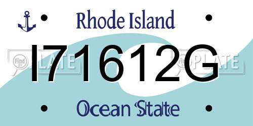 I71612G Rhode Island License Plate