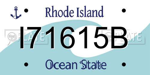 I71615B Rhode Island License Plate