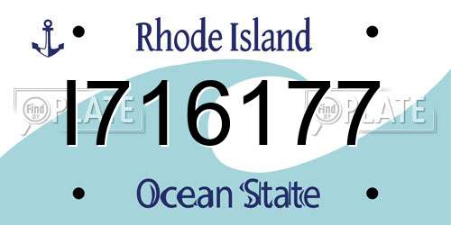 I716177 Rhode Island License Plate